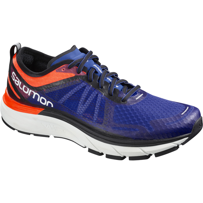 Salomon Israel SONIC RA MAX - Mens Running Shoes - Navy/Black/White (JHAG-65941)